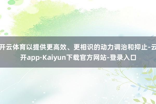 开云体育以提供更高效、更相识的动力调治和抑止-云开app·Kaiyun下载官方网站-登录入口