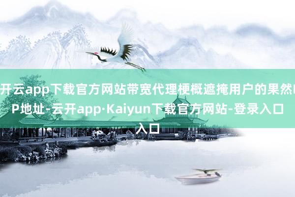 开云app下载官方网站带宽代理梗概遮掩用户的果然IP地址-云开app·Kaiyun下载官方网站-登录入口